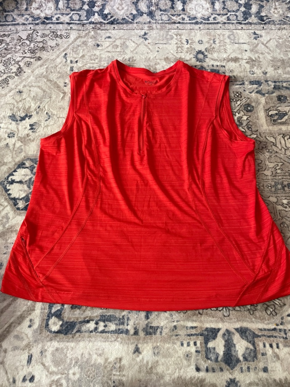 Athleta Vibrant Orange Zip-Front Top